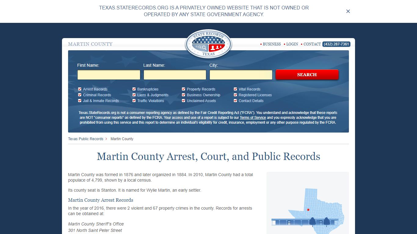 Martin County Arrest, Court, and Public Records